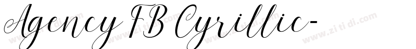 Agency FB Cyrillic字体转换